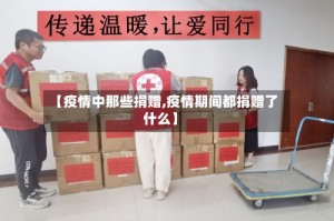 【疫情中那些捐赠,疫情期间都捐赠了什么】