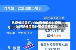 抗疫情稳外汇/title商务部应对疫情做好稳外贸稳外资促消费工作