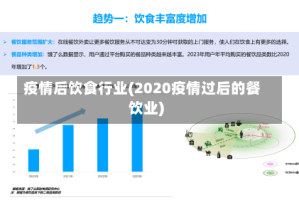 疫情后饮食行业(2020疫情过后的餐饮业)