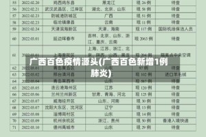广西百色疫情源头(广西百色新增1例肺炎)