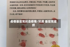 疫情基层党抗击疫情/抗疫 基层党组织
