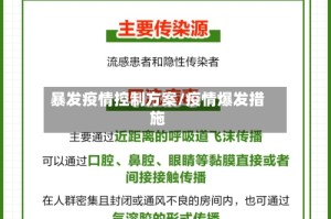 暴发疫情控制方案/疫情爆发措施