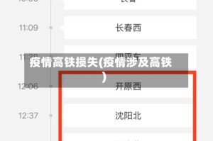 疫情高铁损失(疫情涉及高铁)