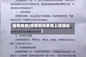 疫情费用(疫情期间费用上调通知)