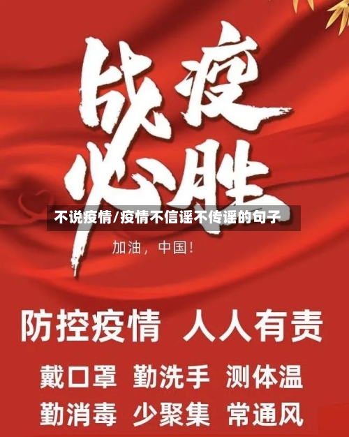 不说疫情/疫情不信谣不传谣的句子-第1张图片