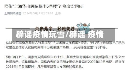 辟谣疫情玩雪/辟谣 疫情-第2张图片