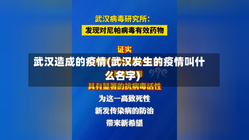 武汉造成的疫情(武汉发生的疫情叫什么名字)-第1张图片