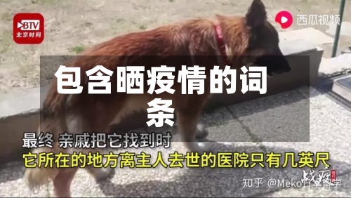 包含晒疫情的词条-第1张图片