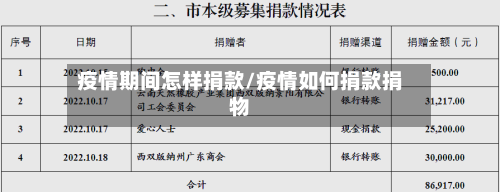 疫情期间怎样捐款/疫情如何捐款捐物-第2张图片