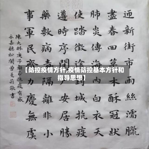 【防控疫情方针,疫情防控基本方针和指导思想】-第1张图片