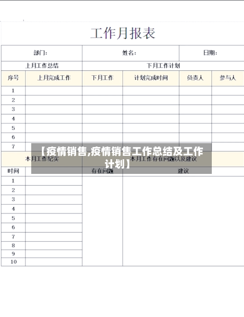 【疫情销售,疫情销售工作总结及工作计划】-第1张图片